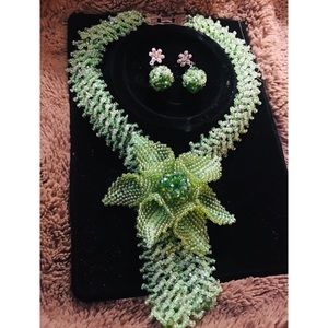 Green Beaded Necklace